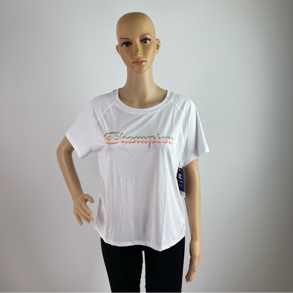 champion White Multicolor Active Tee - Picture 1 of 8